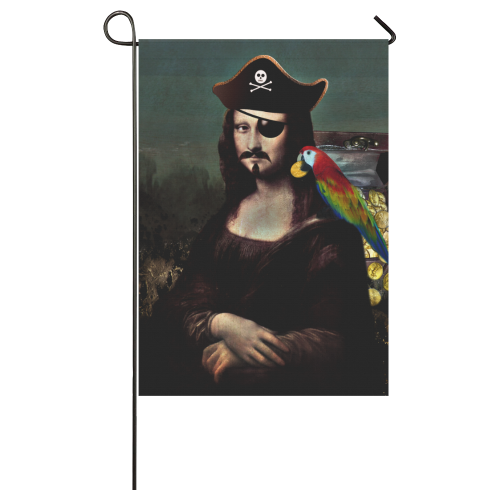 Capt. Mona Lisa Pirate Garden Flag 28''x40'' （Without Flagpole）