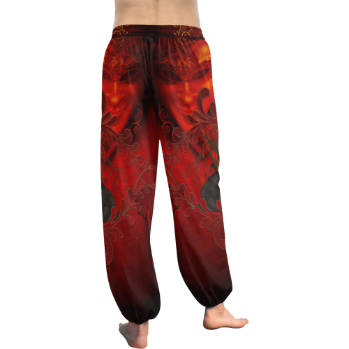 Funny angry cat Women's All Over Print Harem Pants (Model L18)