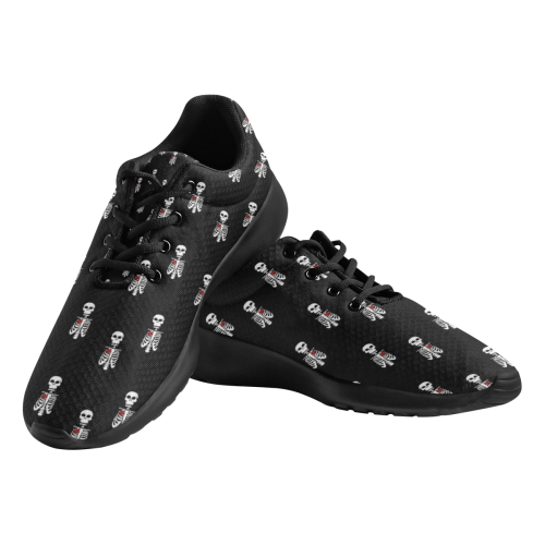 heart skeleton pattern Women's Athletic Shoes (Model 0200)