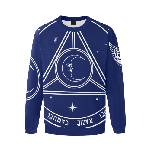 Blue Moon Men's Oversized Fleece Crew Sweatshirt/Large Size(Model H18)