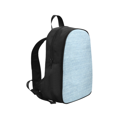 Stonewash Denim Fabric School Backpack (Model 1682) (Medium)