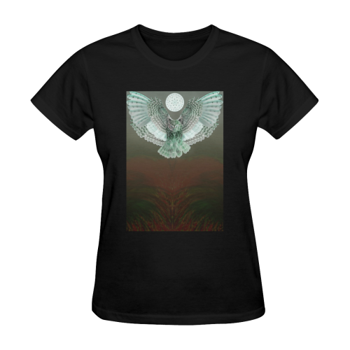 owl2 Women's T-Shirt in USA Size (Two Sides Printing)