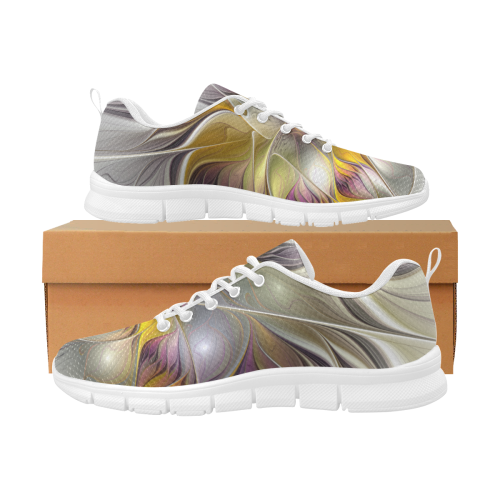 Abstract Colorful Fantasy Flower Modern Fractal Art Women's Breathable Running Shoes/Large (Model 055)