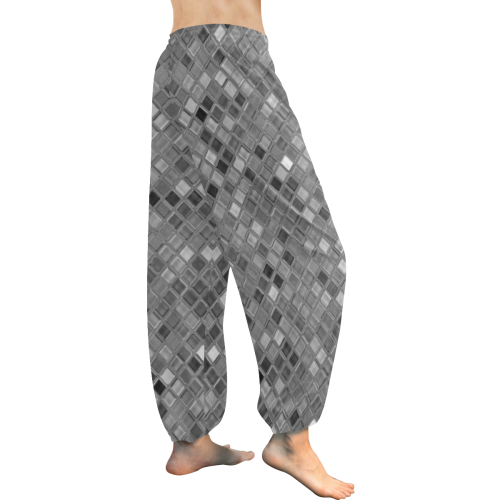 Grey Tiles Harem Pants Women's All Over Print Harem Pants (Model L18)