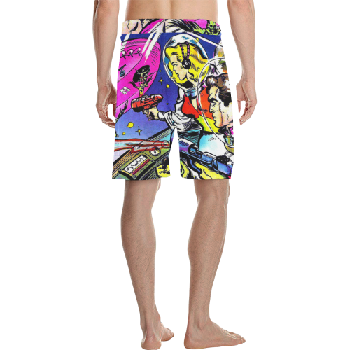 Battle in Space 2 Men's All Over Print Casual Shorts (Model L23)