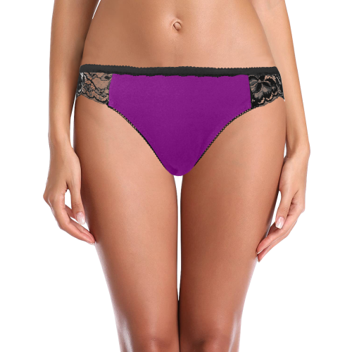 color purple Women's Lace Panty (Model L41)