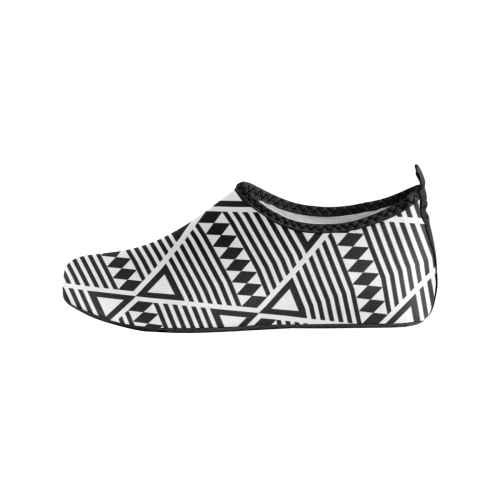 Black Aztec Tribal Women's Slip-On Water Shoes (Model 056)