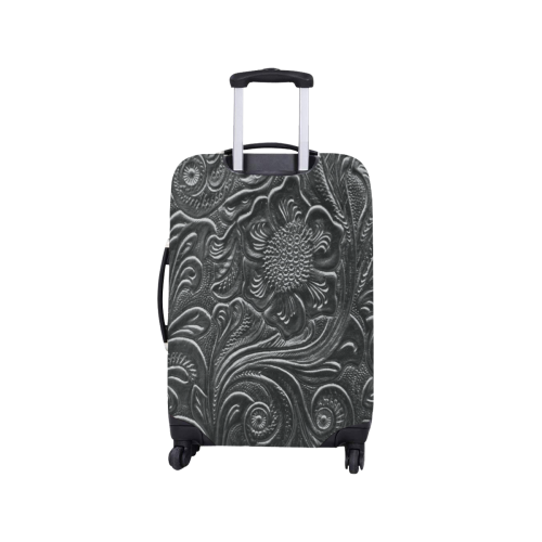 Embossed Silver Flowers Luggage Cover/Small 18"-21"