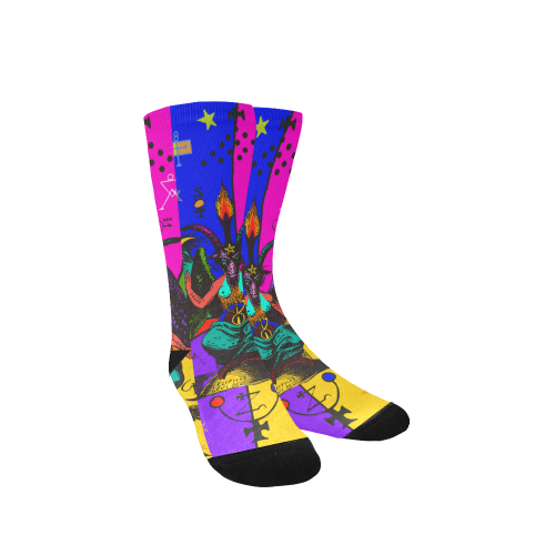 Awesome Baphomet Popart Women's Custom Socks