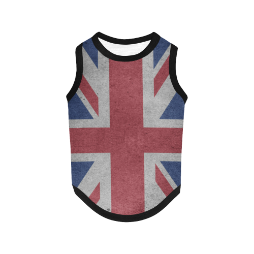 United Kingdom Union Jack Flag - Grunge 1 All Over Print Pet Tank Top