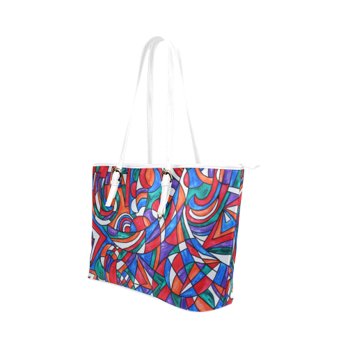 Good Vibes Leather Tote Bag/Large (Model 1651)