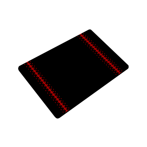 Black and Red Playing Card Shapes Doormat 24"x16"