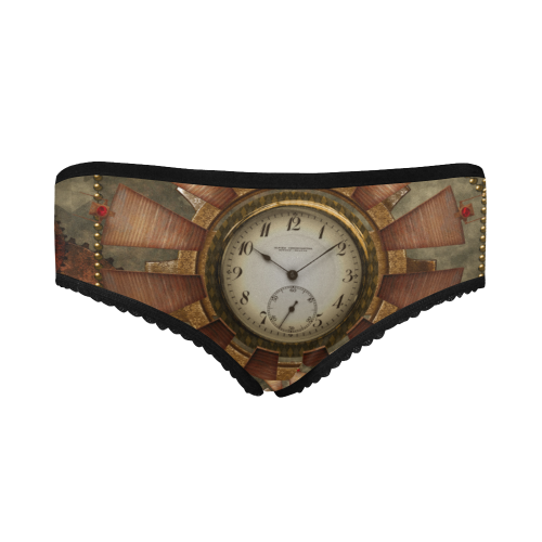Steampunk, wonderful clocks in noble design Women's All Over Print Classic Briefs (Model L13)