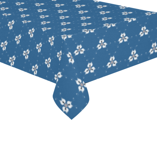Classic Blue #13 Cotton Linen Tablecloth 60"x120"