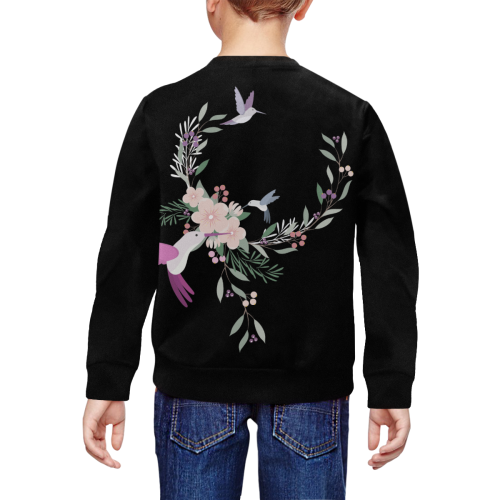Nature Animals - The Spring Of Hummingbirds All Over Print Crewneck Sweatshirt for Kids (Model H29)