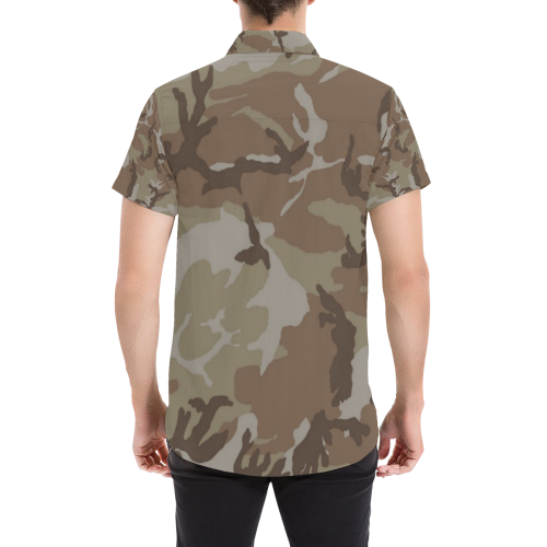CAMOUFLAGE-DESERT 2 Men's All Over Print Short Sleeve Shirt/Large Size (Model T53)