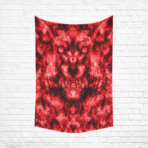 AK Blood Wolf Werewolf Soldier Cotton Linen Wall Tapestry 60"x 90"