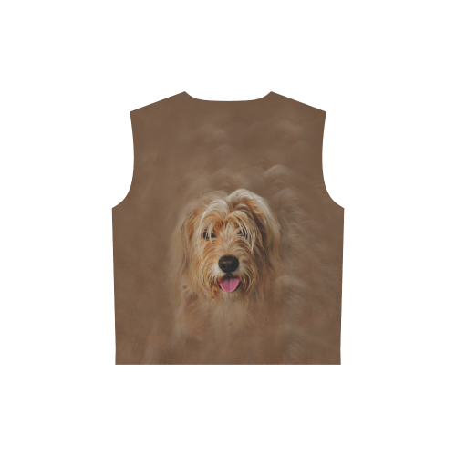 Goldendoodle III All Over Print Sleeveless Hoodie for Women (Model H15)