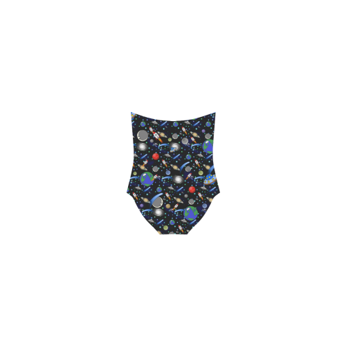 Galaxy Universe - Planets, Stars, Comets, Rockets Strap Swimsuit ( Model S05)