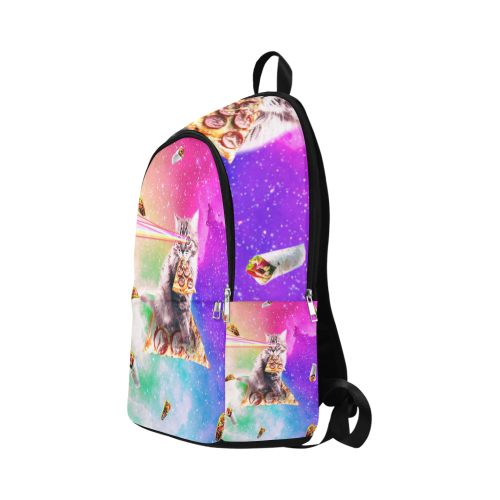 Outer Space Pizza Cat - Rainbow Laser, Taco, Burrito Fabric Backpack for Adult (Model 1659)