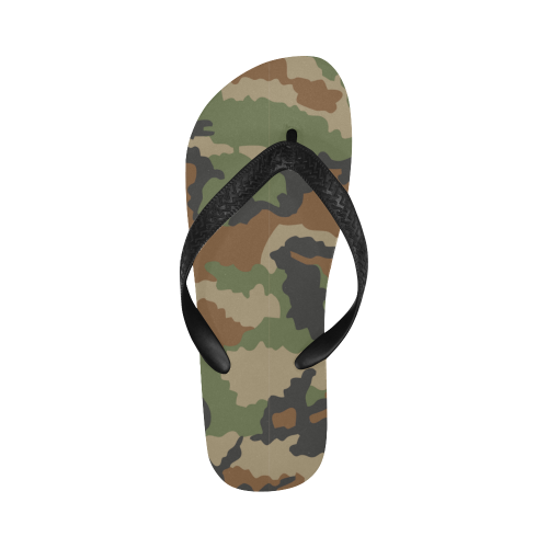 woodland camouflage pattern Flip Flops for Men/Women (Model 040)