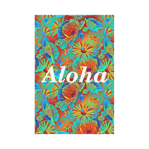 bright tropical floral Garden Flag 12‘’x18‘’（Without Flagpole）