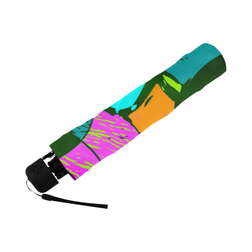 Abstract Art Squiggly Loops Multicolored Anti-UV Foldable Umbrella (Underside Printing) (U07)