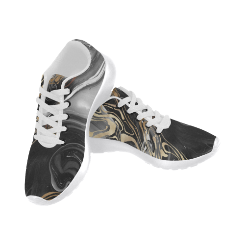 Design wow shoes gold grey Women’s Running Shoes (Model 020)