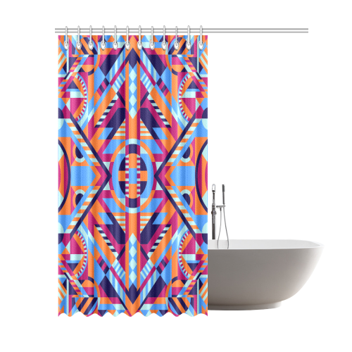 Modern Geometric Pattern Shower Curtain 69"x84"