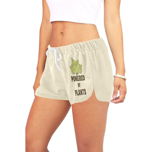 Powered by Plants (vegan) Women's All Over Print Relaxed Shorts (Model L19)