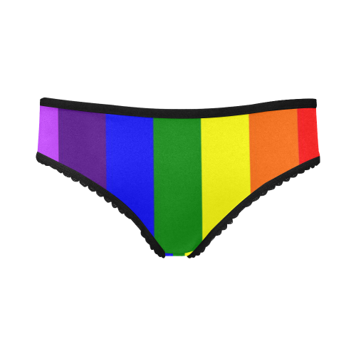 Rainbow Flag (Gay Pride - LGBTQIA+) Women's All Over Print Girl Briefs (Model L14)