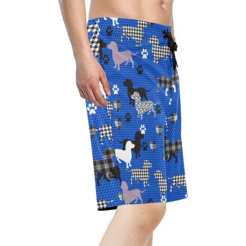 Dachshund Men's All Over Print Board Shorts (Model L16)
