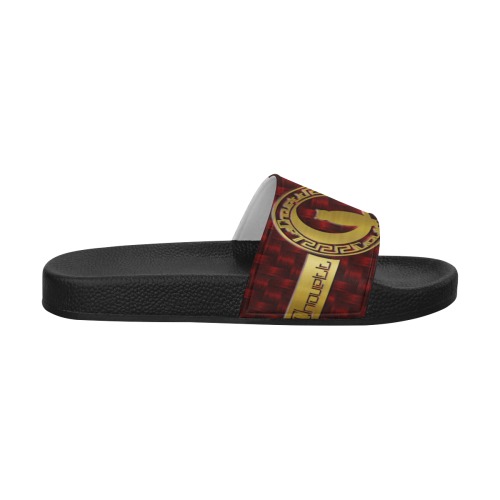 DELUXE RED BELT Women's Slide Sandals (Model 057)