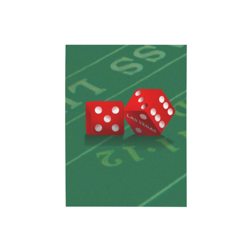 Las Vegas Dice on Craps Table Photo Panel for Tabletop Display 6"x8"