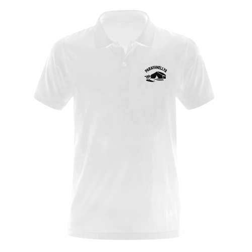Parafanellya White & Black Polo Men's Polo Shirt (Model T24)