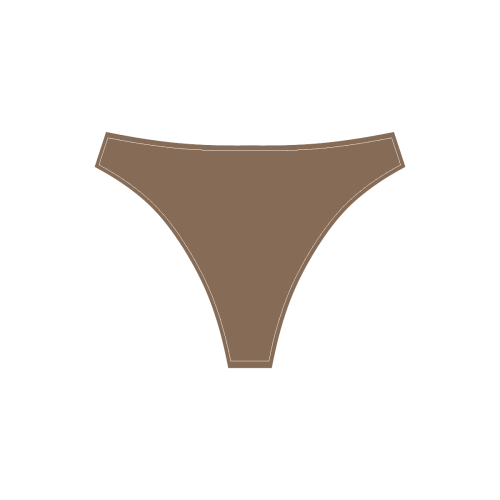 dark coffee brown Sport Top & High-Waisted Bikini Swimsuit (Model S07)