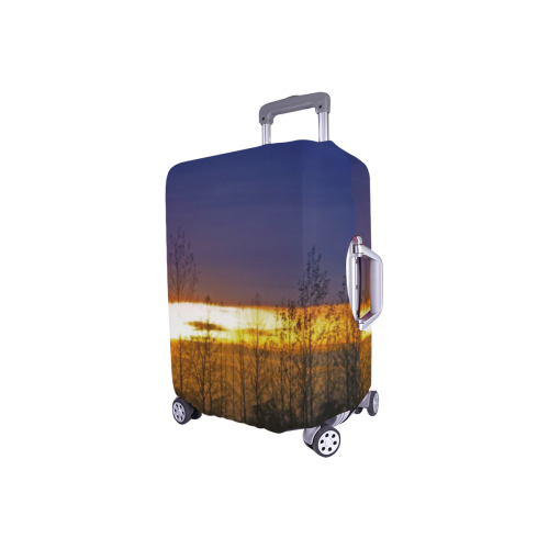 sunset in trees Luggage Cover/Small 18"-21"