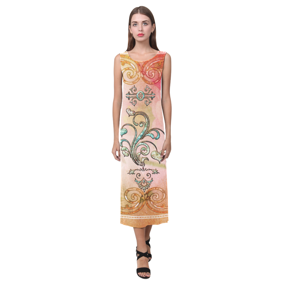 Final Grand Entry Phaedra Sleeveless Open Fork Long Dress