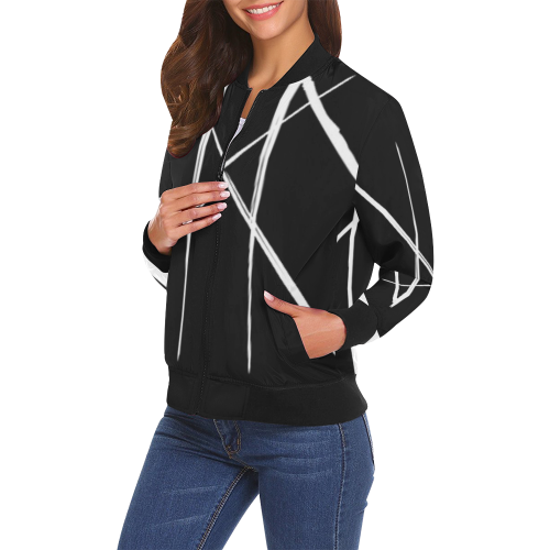 25TH PARALLELS All Over Print Bomber Jacket for Women (Model H19)