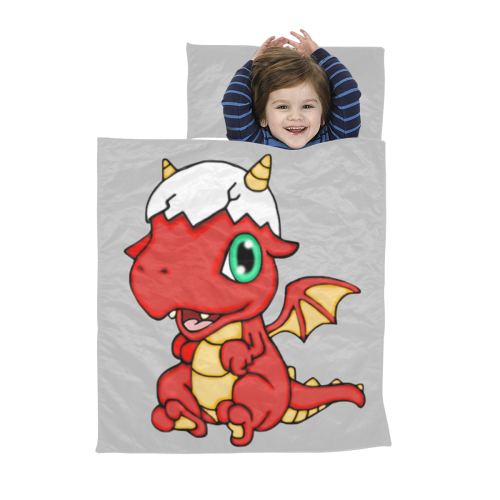 Baby Red Dragon Grey Kids' Sleeping Bag