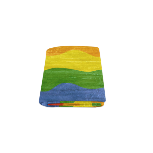 Gay Pride - Rainbow Flag Waves Stripes 3 Blanket 40"x50"