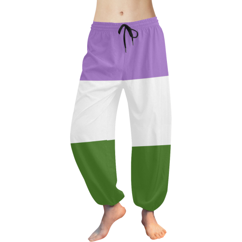 Genderqueer Flag Women's All Over Print Harem Pants (Model L18)