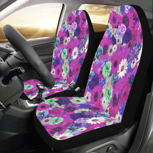 Purple Mint Fantasy Garden Car Seat Covers (Set of 2)
