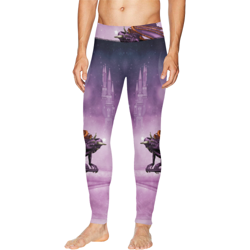 Wonderful violet dragon Men's All Over Print Leggings (Model L38)