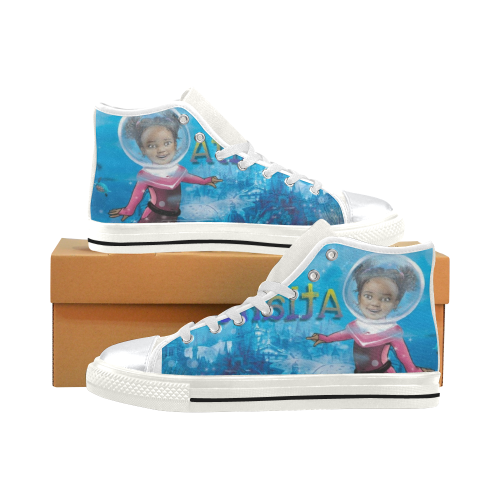 Atlantis Shoes High Top Canvas Shoes for Kid (Model 017)
