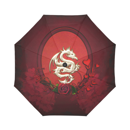 The dragon with roses Auto-Foldable Umbrella (Model U04)