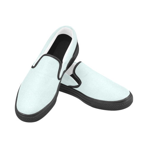 Ultra Light Seafoam Blue Men's Slip-on Canvas Shoes (Model 019)