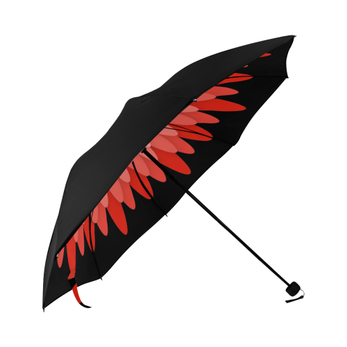 Flower Of Paper Cut - Red Anti-UV Foldable Umbrella (Underside Printing) (U07)