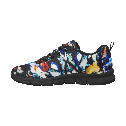 abstract art painting Men's Breathable Running Shoes (Model 055)