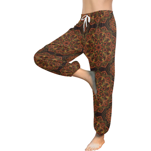 Dark Mandala Patterned Women's All Over Print Harem Pants (Model L18)